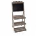 Wood Chalkboard Stand with 3 Storage Racks