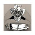 Floleo Clearance Delicate Women Fashion 925 Sterling Silver White Sapphire Diamond Ring Engagemen