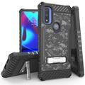 BC Tri-Shield Heavy Duty Rugged Cover Case for Motorola Moto G Play 2023 Moto G Power 2022 Moto G Pure - Pixel Camo