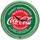 Trademark Global Coca Cola 12&quot; Wall Clock Glass in Green/Red | 14.5 H x 14.5 W x 3 D in | Wayfair coke-1400-v15