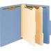 Smead-1PK Colored Top Tab Classification Folders 2 Dividers Letter Size Blue 10/Box