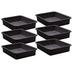 Black Large Plastic Letter Tray Pack of 6