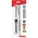 Pentel GraphGear 1000 Automatic Mechanical Drafting Pencil 0.5 mm - Includes Lead Refills & Eraser - Chiseled Metallic Grip with Soft Pads