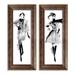 Gango Home Decor Contemporary Modern Fashion I & II Crop by Anne Tavoletti (Ready to Hang); Two 6x18in Gold Trim Framed Prints