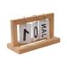 School Table Daiy Scheduler Home Ornaments Wooden Page Turning Desktop Wood Calendar WOOD