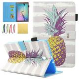 Galaxy Tab E 9.6 Case - Allytech PU Leather Stand Case for Samsung Tab E Wi-Fi / Tab E Nook / Tab E Verizon 9.6-Inch Tablet (Fit SM-T560/T561/T565)(Will Not Fit T560NU/ T567V) Golden Pineapple