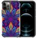 Pegacell Cover Case Compatible for Apple iPhone 12 (6.1 Inch) / iPhone 12 Pro (6.1 Inch) Case - Colorful Design Hybrid Armor Case Shockproof Dual Layer Protective Phone Cover - Purple Mandala