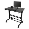 Stand Up Desk Store Rolling Adjustable Height Standing Desk Computer Workstation (Black 40 Wide)