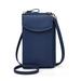 Dicasser Small Crossbody Cell Phone Purse for Women Mini Messenger Shoulder Handbag Wallet with Credit Card Slots(Dark Blue)