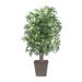 Vickerman 4 Artificial Japanese Maple Bush Made with real Hardwood trunks and Comes in a Decorative Square Brown Plastic Basket topped with American made excelsior.