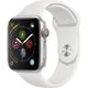Restored Apple Watch Series 4 GPS+LTE w/ 44MM Silver Aluminum Case & White Sport Band (Refurbished)