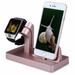 Cell Phone Stand Compatible with Apple Watch iPhone Android Phone iPad Tablet Charging Dock Station Holder for iWatch Series 4/3/2/1 iPhone XS Max XS XR X 8 7 6S 6 Plus SE 5S 5 Pink