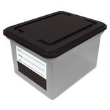 Advantus Corp. File Tote w/ Contents Label Plastic in Black | 10.81 H x 18 W x 14.13 D in | Wayfair AVT55802