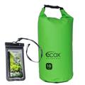 ecox outdoors Waterproof Dry Bag For Outdoors Activities includes Waterproof Phone Case 10L Green DB10LG