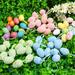 Easter Ornament Creative Cartoon Foam Artificial Flower Easter Bunny Decoration for Party Brown Polystyrene