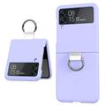 Samsung Galaxy Z Flip 3 Phone Case Heavy Duty Shockproof Smartphone Protector Protective Cover with Ring Lavender