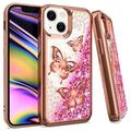 GSA Case for for iPhone 13 6.1 Chrome Glitter Motion Butterfly ROSE GOLD
