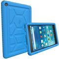 Poetic TurtleSkin Fire HD 8 2016 Rugged Case Cover with Heavy Duty Protection Silicone and Sound-Amplification Feature for Amazon Fire HD 8 (Previous 6th Generation - 2016 Release ONLY) Blue