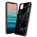 Capsule Case Compatible with Boost Mobile Celero 5G [Cute Slim Style Heavy Duty Men Women Girly Design Protective Black Phone Case Cover] for Celero 5G Prepaid Phone (Black Marble Print)