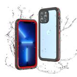 Elepower for iPhone 13 Pro Max 6.7 2021 Waterproof Case Multi-Layer Anti-Drop Case with Wireless Charging Shockproof Protective Case for iPhone 13 Pro Max Ladies Women Men Red