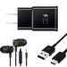 OEM EP-TA20JBEUGUS 15W Adaptive Fast Wall Charger for Motorola Moto G Pro Includes Fast Charging 6FT USB Type C Charging Cable and 3.5mm Earphone with Mic â€“ 3 Items Bundle - Black
