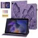 Samsung Galaxy Tab A8 2022 Case Samsung X200/X205/X207 10.5 inch Tablet Case Dteck Embossed Butterfly Folio Flip Case with Card Slots Stand Cover For Samsung Galaxy Tab A8 10.5 2022 Purple