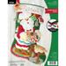 Bucilla Felt Applique DIY Holiday Stocking Kit Gingerbread Santa 18