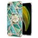 iPhone 7 Case iPhone 8 Case iPhone SE 2020 Case Mantto Marble Patterned Design Bumper TPU Soft Rubber Silicone Protective Phone Cover For Apple iPhone 7/8/SE 2020 Green&Flower