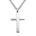 Vintage Cross Pendant Necklace Stainless Steel Necklace Black Chain Pendant Necklace Men Women Necklace (size: 60 Cm Color: Black) V4H8