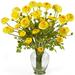 Nearly Natural Ranunculus Liquid Illusion Artificial Flower Arrangement Yellow