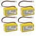 Kastar 4-Pack BL93NC487 Ni-CD Battery 4.8V 1000mAh Replacement for Simkar BL93NC487 At-Lite BL93NC484 BST Battery DAA700MAH4.8V Cooper Industries 4-TD-800AA-HP 4TD800AAHP Corun Ni-Cd AA500