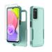 Xhy for Samsung Galaxy A03S Case 2 in 1 Case with Screen Protector 2-Pack Rugged Drop Resistant TPU Durable Full Body Protection Grade Detachable Case Light Green