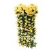VANLOFE Utility Daily Work & Life Artificial flowers Hanging Flowers Artificial Violet Flower Wall Wisteria Basket Hanging Garland Vine Flowers Fake Silk Orchid