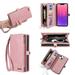 Wallet Case Compatible with IPhone 13 2 in 1 Wallet Protective Flip Cover with Detachable Magnetic Wallet PU Leather Wallet with Lanyard