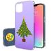 TalkingCase Slim Case for Apple iPhone 14 Pro Thin Gel Tpu Cover With Tempered Glass Screen Protector Xmas Tree Print Light Weight Flexible Soft Anti-Scratch Printed in USA