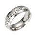 Floleo Clearance Unisex Stainless Steel Crystal Ring For Men And Women Fashion Couple Ring Clearance