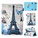 Universal Case for 7 Inch Tablet Allytech Slim Folio Stand Wallet Case for Samsung/Amazon Kindle fire 7.0 2015 2017/Fire HDX 7/ Huawei/Google/ KOBO/RCA/Acer/ASUS & 6.5 -7.5 inch Tablet Eiffel Tower