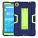 SOATUTO for Lenovo Tab M8 Gen 3 / Lenovo M8 HD LTE Tab Case with HD Tempered Glass Screen Protector Heavy Duty Rugged Hybrid Case Built Stand For Lenovo Smart Tab M8 / M8 HD LTE - Navy+Green/2 Pcs