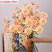 Yannee Artificial Flowers 1 Bouquet Silk Daisy Artificial Gerber Daisy for Home Decoration Artificial Small Daisy for Wedding Coffee Shop Decoration Champagne