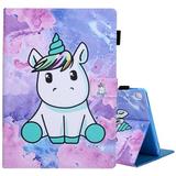 Dteck Case for iPad 9.7 2018 2017 / iPad Air 2 / iPad Air Folio Stand PU Leather Case Soft TPU Back Cover with Auto Sleep Wake for iPad 9.7 inch (6th Gen 5th Gen)/iPad Air 2/iPad Air Cute Unicorn