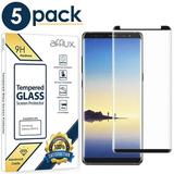 Samsung Galaxy Note 8 Screen Protector 5-Pack Premium HD Clear Tempered Glass Screen Protector For Galaxy Note 8 Anti-Scratch Anti-Bubble Case Friendly 3D Curved Film Compatible with Galaxy Note 8