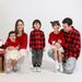 Dezsed Family Christmas Matching Pajamas Clothes Set Baby Boy Clothes Clearance Boys Christmas Fashion Cute Lattice Shirt Top Long Sleeves Family Parent-child Wear Boy Xmas Gift
