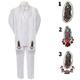 Toddler Boy Baby Mary Christening Baptism Formal White Tuxedo Suit Stole Sm-20