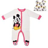 Mickey Mouse Boys Single Footie with Hat Newborn
