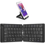 Samsers Foldable Bluetooth Keyboard - Portable Wireless Keyboard with Stand Holder Rechargeable Full Size Ultra Slim Keyboard Compatible IOS Android Windows Smartphone Tablet and Laptop-Black