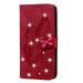 Allytech Galaxy Note20 Ultra Case(6.9 ) PU Leather Magnetic Bling Diamonds Embossed Butterfly Case with Card Slots Flip Stand Hand Strap SmartPhone Case for Samsung Galaxy Note20 Ultra 5G 2020 Red