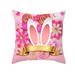 PhoneSoap Cartoon Rabbit Print Easter Home Peach Pillow Pillowcase Living Room Sofa Pillowcase Bedroom Cushion L