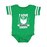 Inktastic I Love My Bearded Daddy for Fathers Day Boys or Girls Baby Bodysuit