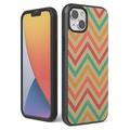 Bemz Dual Layer Hybrid Cover Case Compatible with iPhone 14 - Coral Chevron