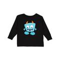 Inktastic Cute Monster Blue Monster Funny Monster Horns Boys or Girls Long Sleeve Toddler T-Shirt